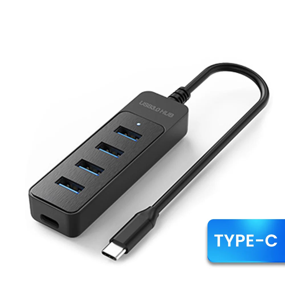 4-Port USB Hub – Compact, High-Speed Splitter