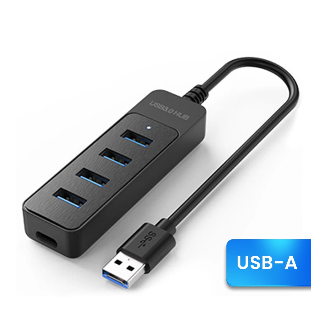 4-Port USB Hub – Compact, High-Speed Splitter