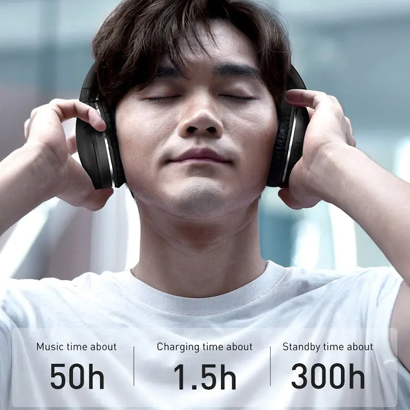 D02 Pro Headphones – Wireless, 50H Battery, Comfort Fit