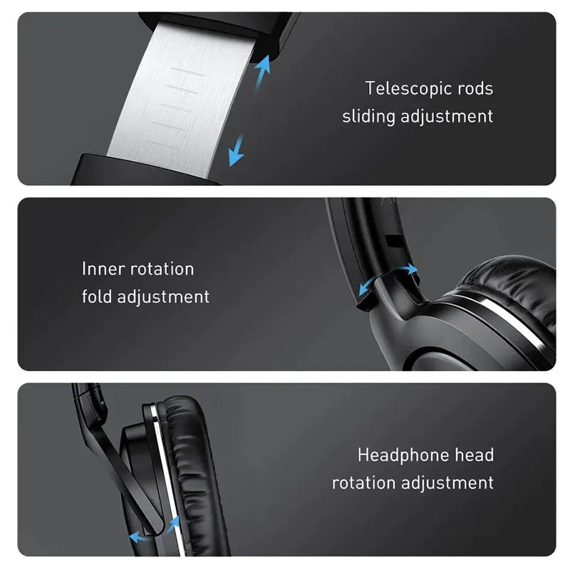 D02 Pro Headphones – Wireless, 50H Battery, Comfort Fit