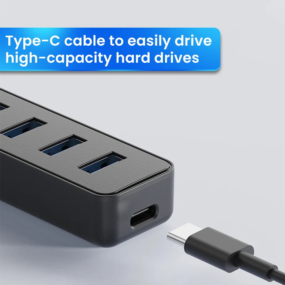 4-Port USB Hub – Compact, High-Speed Splitter