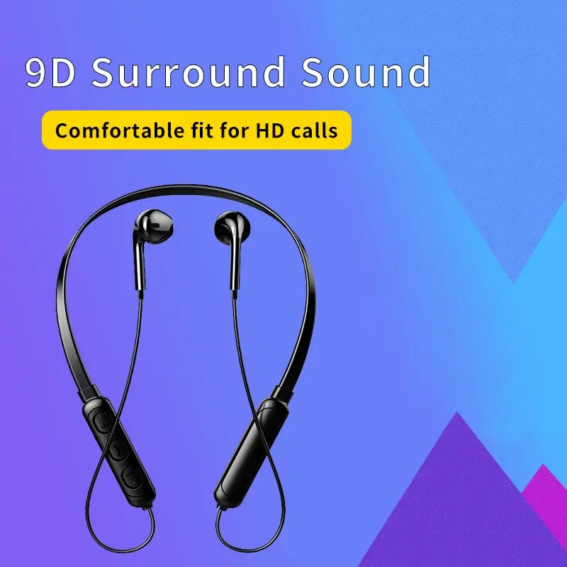 Neckband Headset – 9D Stereo, Bluetooth 5.0