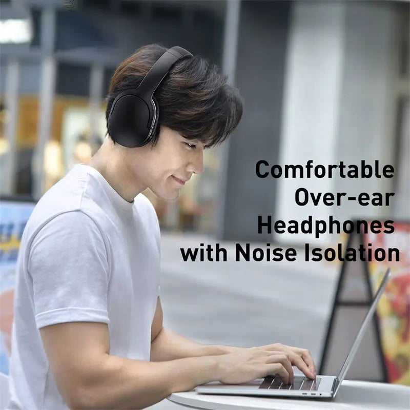 D02 Pro Headphones – Wireless, 50H Battery, Comfort Fit